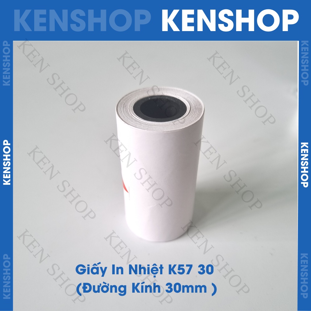 Giấy In Bill K57-30mm, Giấy in Nhiệt cho máy in bill cầm tay, máy pos cầm tay, máy quẹt thẻ (COMBO 20 CUỘN).