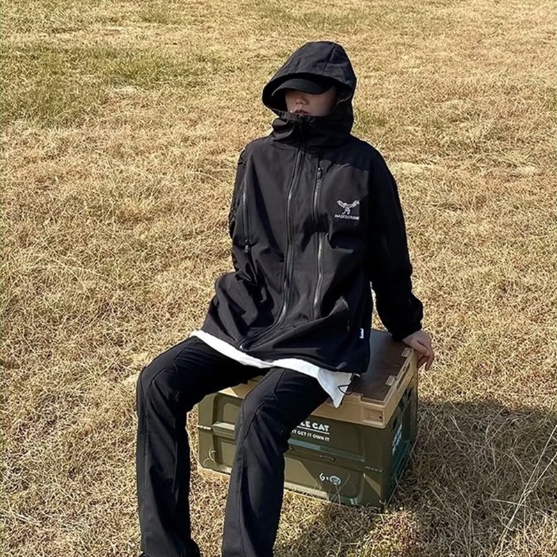 Áo Khoác Hoodie Dáng Rộng Phối Khóa Kéo Có Size M-2xl Thời Trang Xuân Thu Dành Cho Cặp Đôi