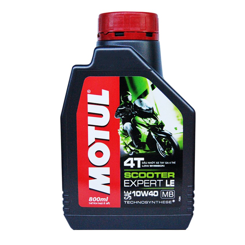 Nhớt Motul xe tay ga Scooter Expert LE 10W40 800ml tặng Phễu châm nhớt thân dài