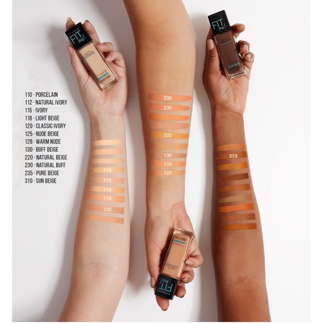 KAN118 Kem Nền Kiềm Dầu, Lớp Nền Mịn Lì Tự Nhiên Maybelline Fit Me Matte Poreless Foundation