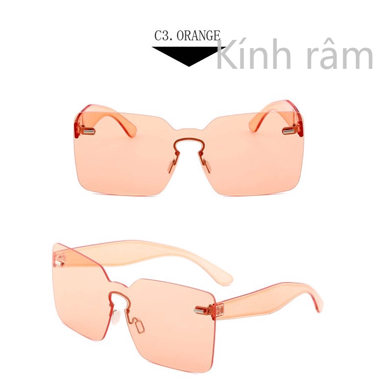 Kính mát vuông màu kẹo ngọt cho nam và nữ