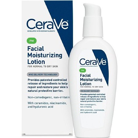 Sữa dưỡng da Cerave Facial Moisturizing Lotion PM [Meoheo]
