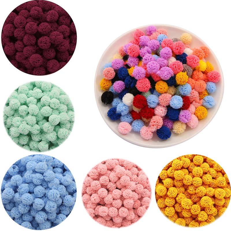 30 Quả bóng sợi polyester co giãn nhiều màu sắc đa ứng dụng cho may vá/ trang sức/ trang trí tiệc DIY