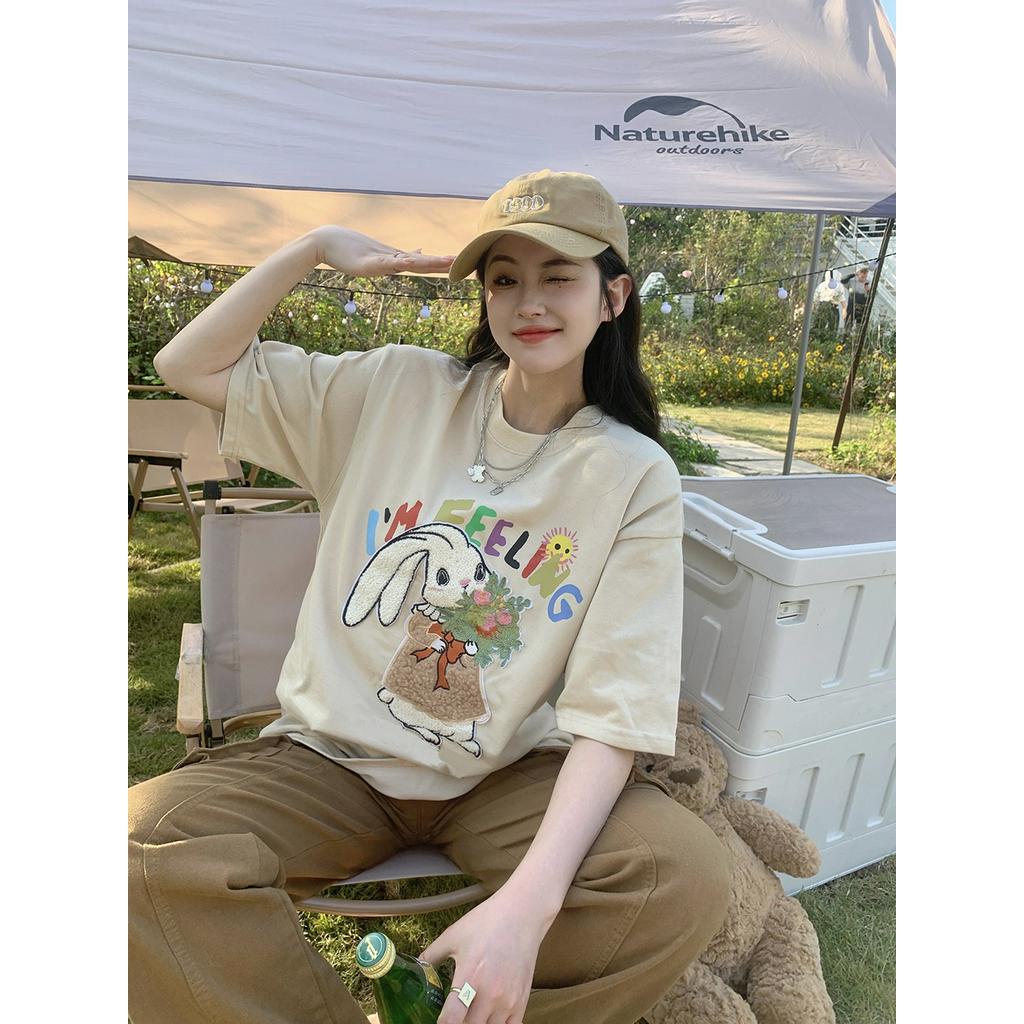 62226 Áo Thun Nữ Ngắn Tay In Hình Phong Cách Mới