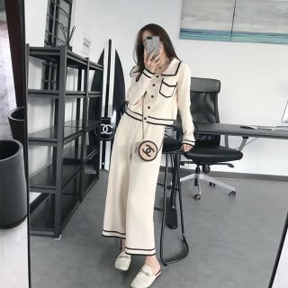 (Hàng Đẹp)Ảnh thật 5 hinh cuối-Set đồ nữ len dệt kim thu đông sang chảnh Ulzzang