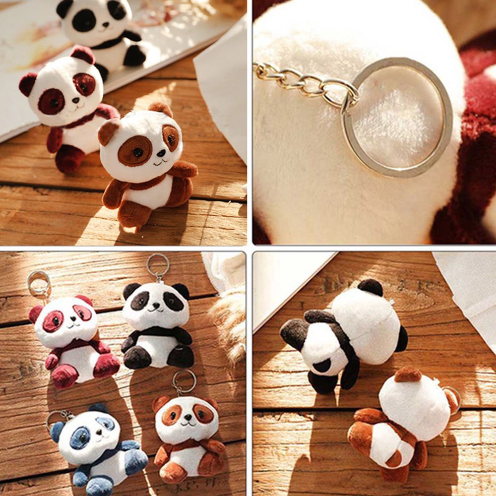 Móc khóa làm quà tặng cho bé gắn chú gấu bông Panda dễ thương