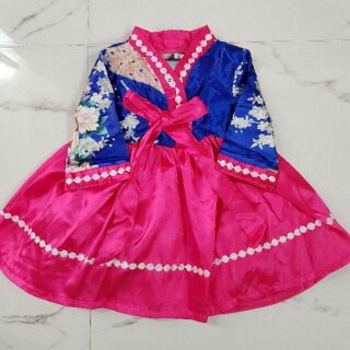 Combo 5 hanbok hồng cho bé