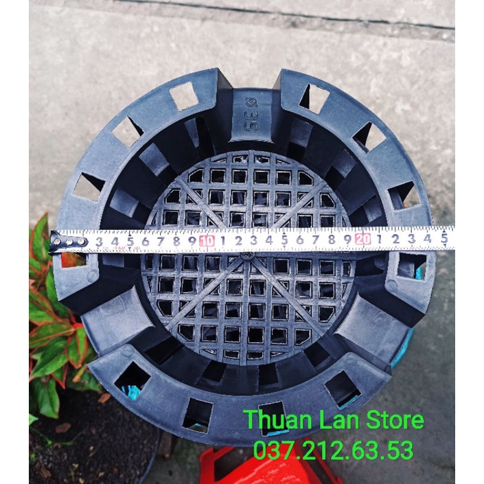 Chậu Nhựa Đen Trồng Lan Size Đại F35 Cứng Cáp