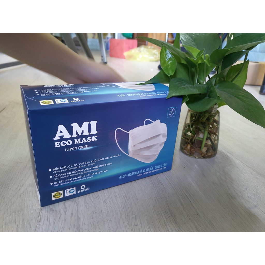 Combo 10 Hộp Khẩu trang y tế_mầu đen, Ami (Hộp 50 chiếc)10 đen [khẩu trang y tế]