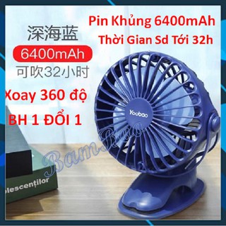 Quạt yoobao ♥️ quạt kẹp xe đẩy yoobao ♥️pin dung lượng 6400mah ♥️ chạy liên tục 32h ♥️ xoay 360 độ ♥️