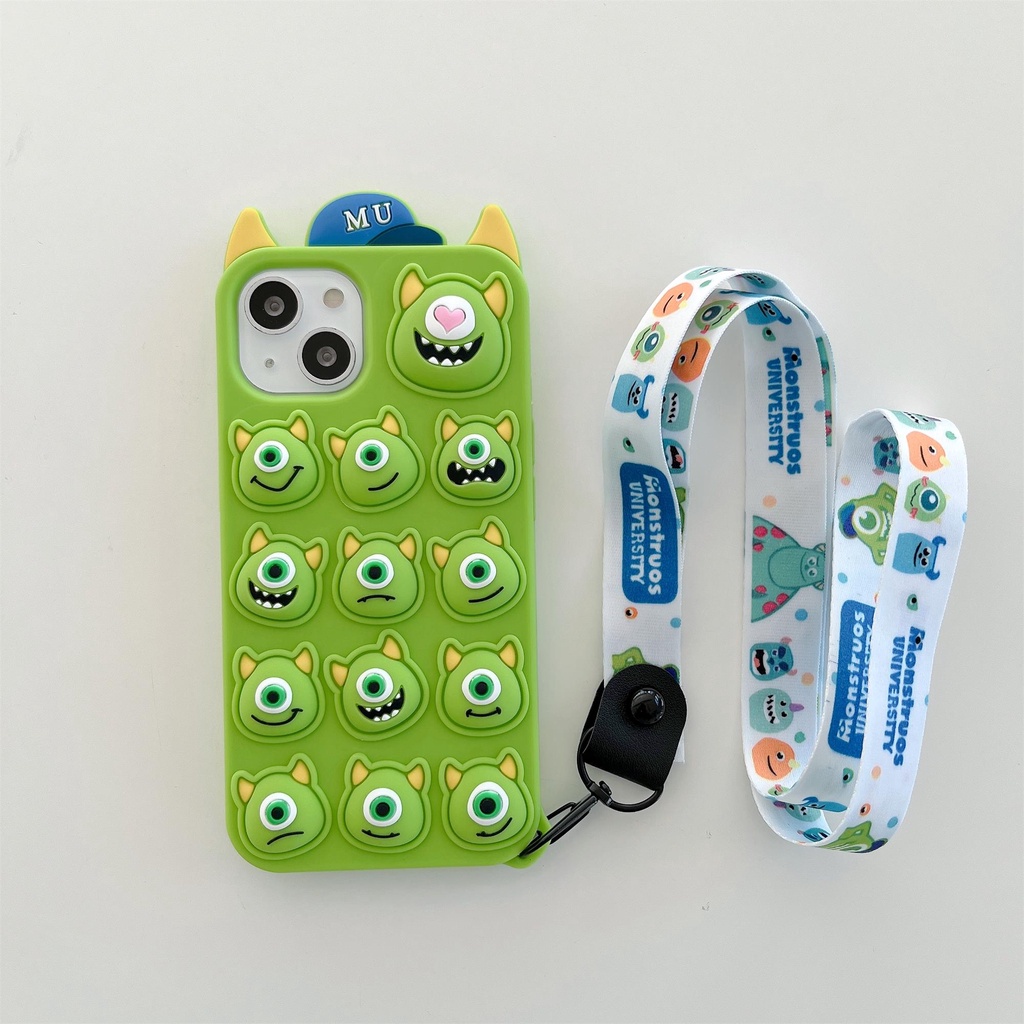 Ốp Điện Thoại Silicon In Hình Quái Vật Chống Sốc Cho iPhone 13 12 11 Pro Max XR XS Max X 7 8 6 6S Plus