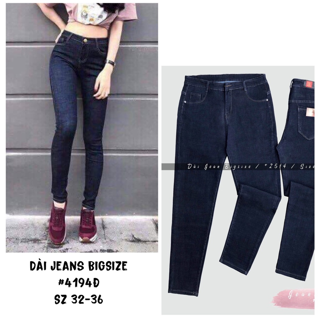[Bigsize] Quần jean dài nữ màu xanh xước hàng co giãn mạnh từ 60-85kg