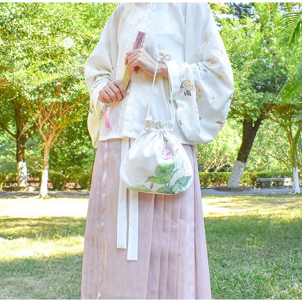 Túi cổ trang in hoa - Túi xách cầm tay