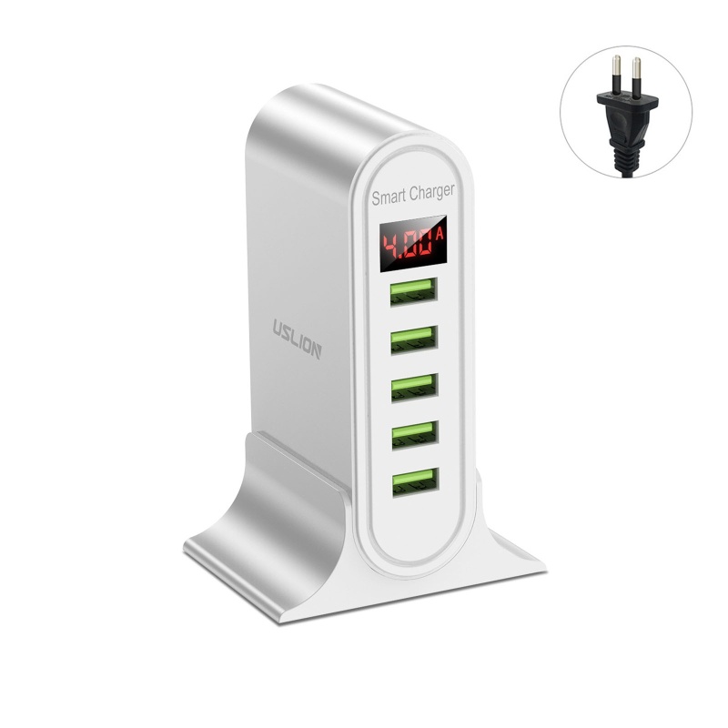 Tẩu Sạc 5 Cổng USB 5V 4A Nhiều Cổng Cho Màn Hình Kỹ Thuật Số Thông Minh