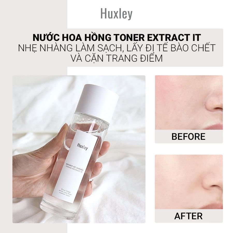 Bộ Sản Phẩm Dưỡng Ẩm Chống Lão Hóa Huxley Extra Moisture Trio Set