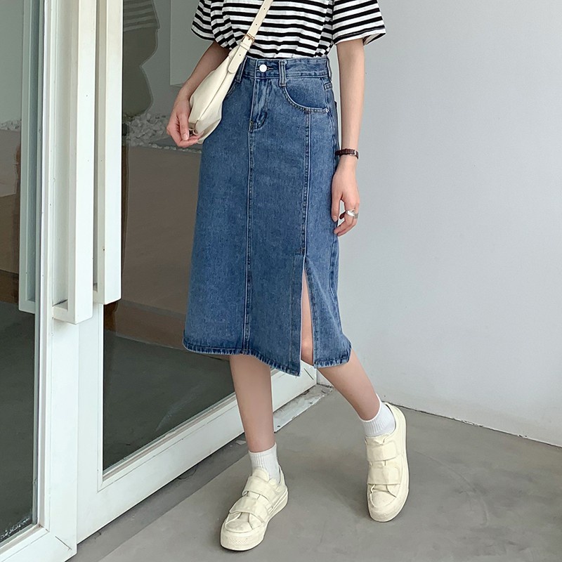 Chân váy jeans phong cách Ulzzang năng động