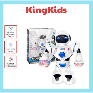 Đồ chơi robot thông minh biết phát sáng và nhảy theo nhạc cùng bé yêu Kingkids