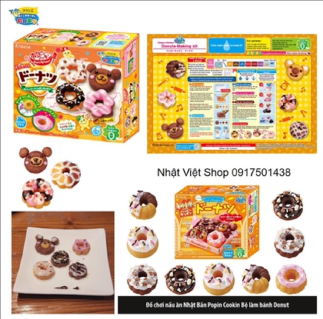 Bộ đồ chơi làm bánh ăn được Kracie Poppin Cookin Japan