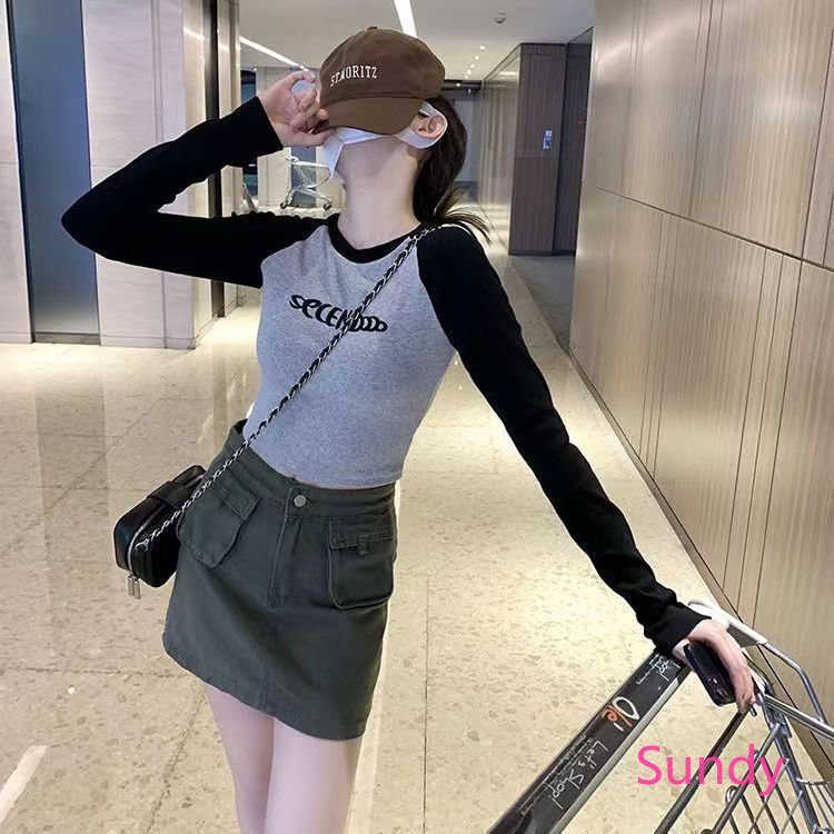 Áo Thun Dài Tay In Chữ Thời Trang Mùa Thu Dành Cho Bé Gái