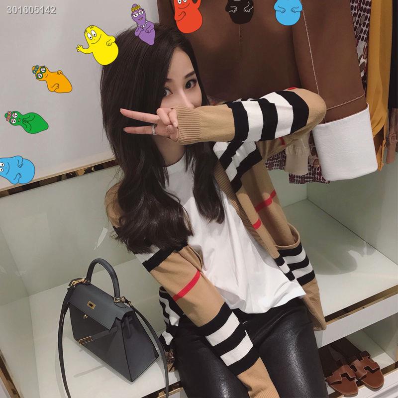 Áo Khoác Cardigan Dệt Kim Mỏng Tay Dài Dáng Rộng Thời Trang Mùa Xuân Hàn Quốc Hàng Mới 2020 Dành Cho Bạn Nữ