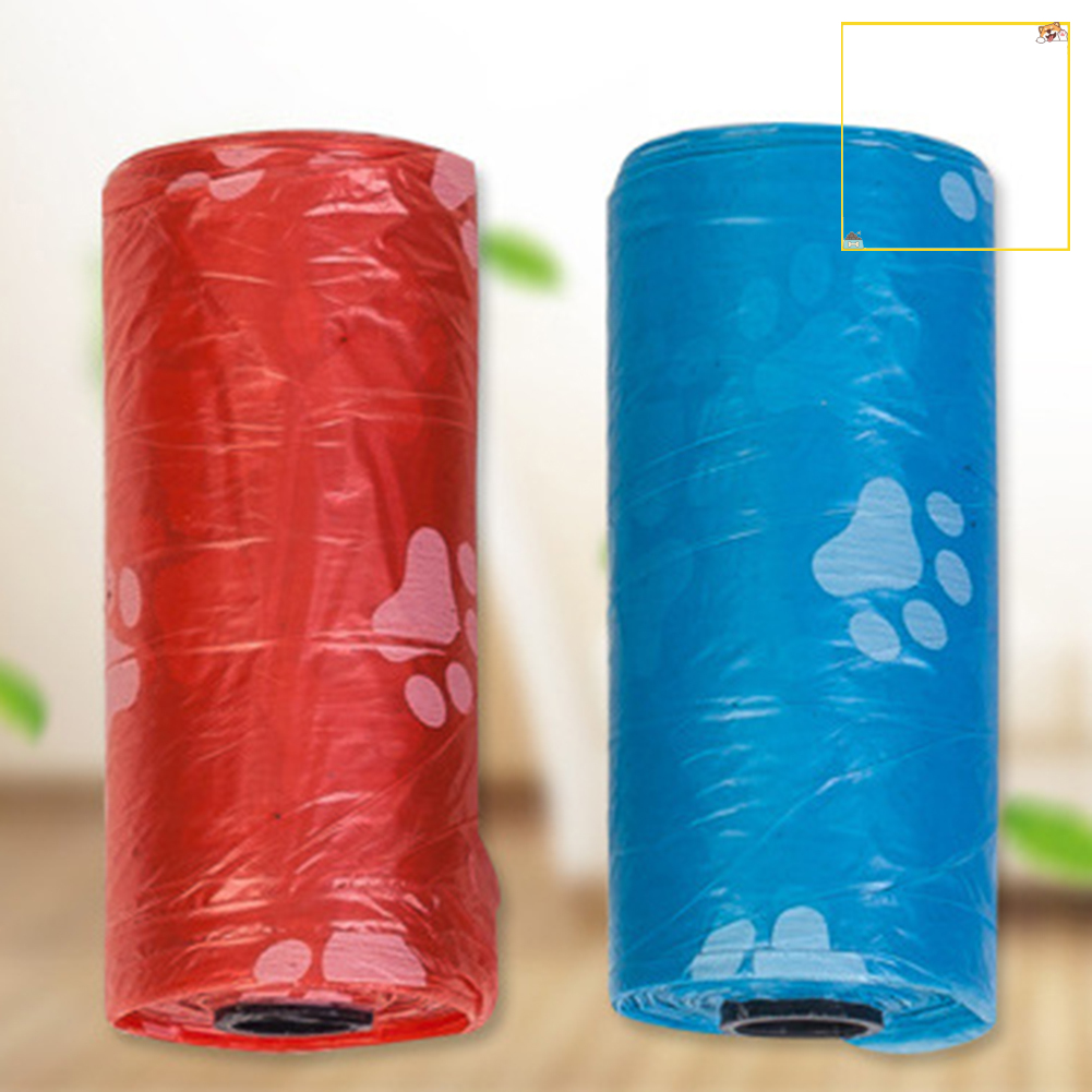 5 Cuộn Túi Rác In Hình Dấu Chân Chó Mèo
