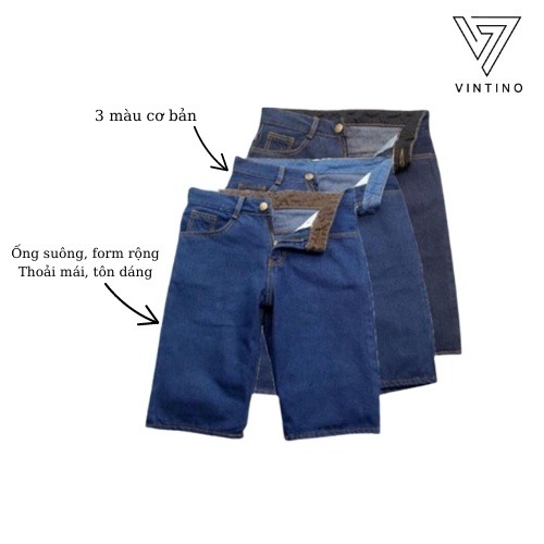 Quần short jean nam, Quần sọt nam ⚡3 màu cơ bản⚡ quần bò lửng ống suông, form rộng rãi, thoải mái vận động Đẹp