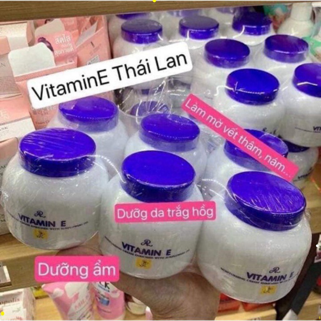 Kem dưỡng da vitamin E Aron Thái 200ml, kem dưỡng ẩm cấp nước chống nứt nẻ da toàn thân, chân , tay, mặt HT