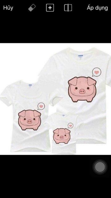 áo gia đình in hình heo xinh chất cotton mịn mát giá sĩ