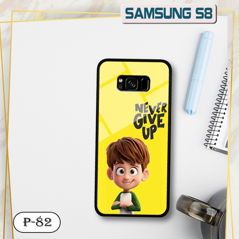 Ốp lưng kính 3D Samsung Galaxy S8/ S8 Plus-cute