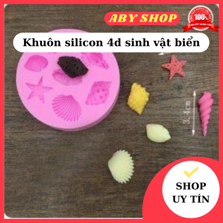 Khuôn silicon 4d sinh vật biển ⚡ SIÊU BỀN ⚡ khuôn tạo hình sinh vật biển 546 cấp thực phẩm, sử dụng nhiều lần