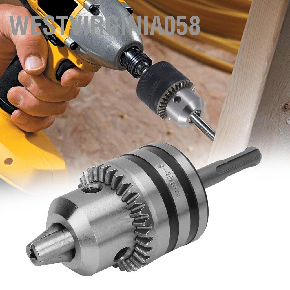 Westvirginia058 Bộ điều hợp Chuck mũi khoan 3.0-16MM 1 / 2-20UNF Loại chìa khóa Máy với chuyển đổi chuôi tròn