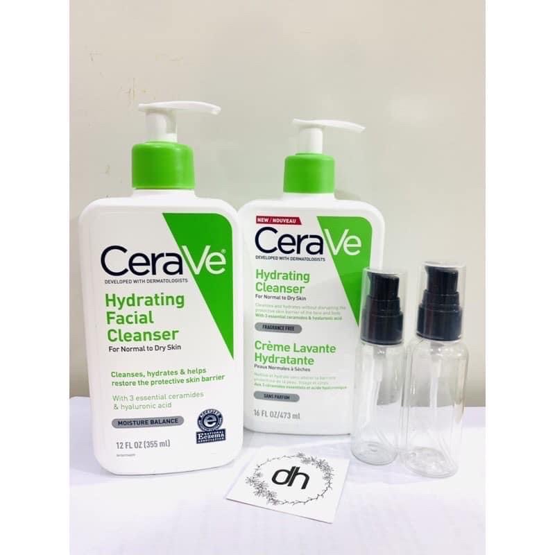 Sữa rửa mặt Ce.ra.ve Foaming/Hydrating Facial Cleanser cho da dầu/da khô 473ml/236ml
