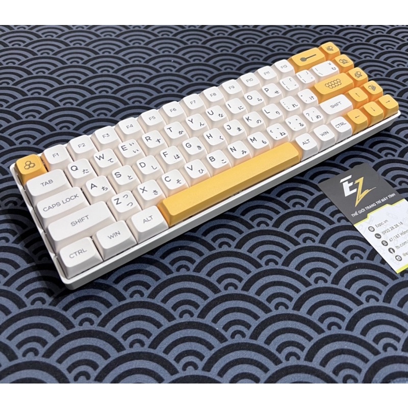 Keycaps Cho Bàn Phím Cơ In Dyesub Không Xuyên Led Chất Liệu Nhựa PBTT Keycap XDA Honey &amp; Milk Bee