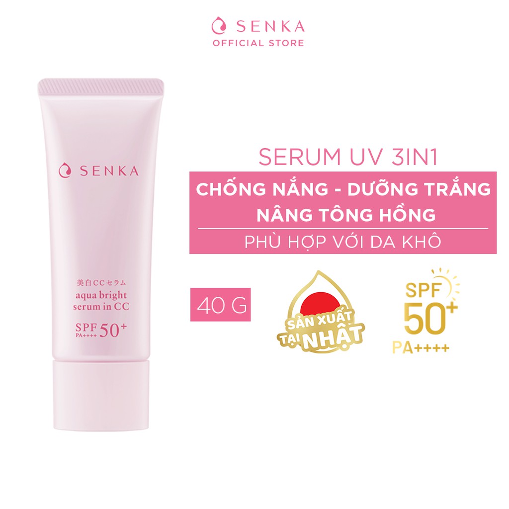 Senka Chống Nắng 3 Trong 1 Senka Aqua Bright Serum in CC 40G