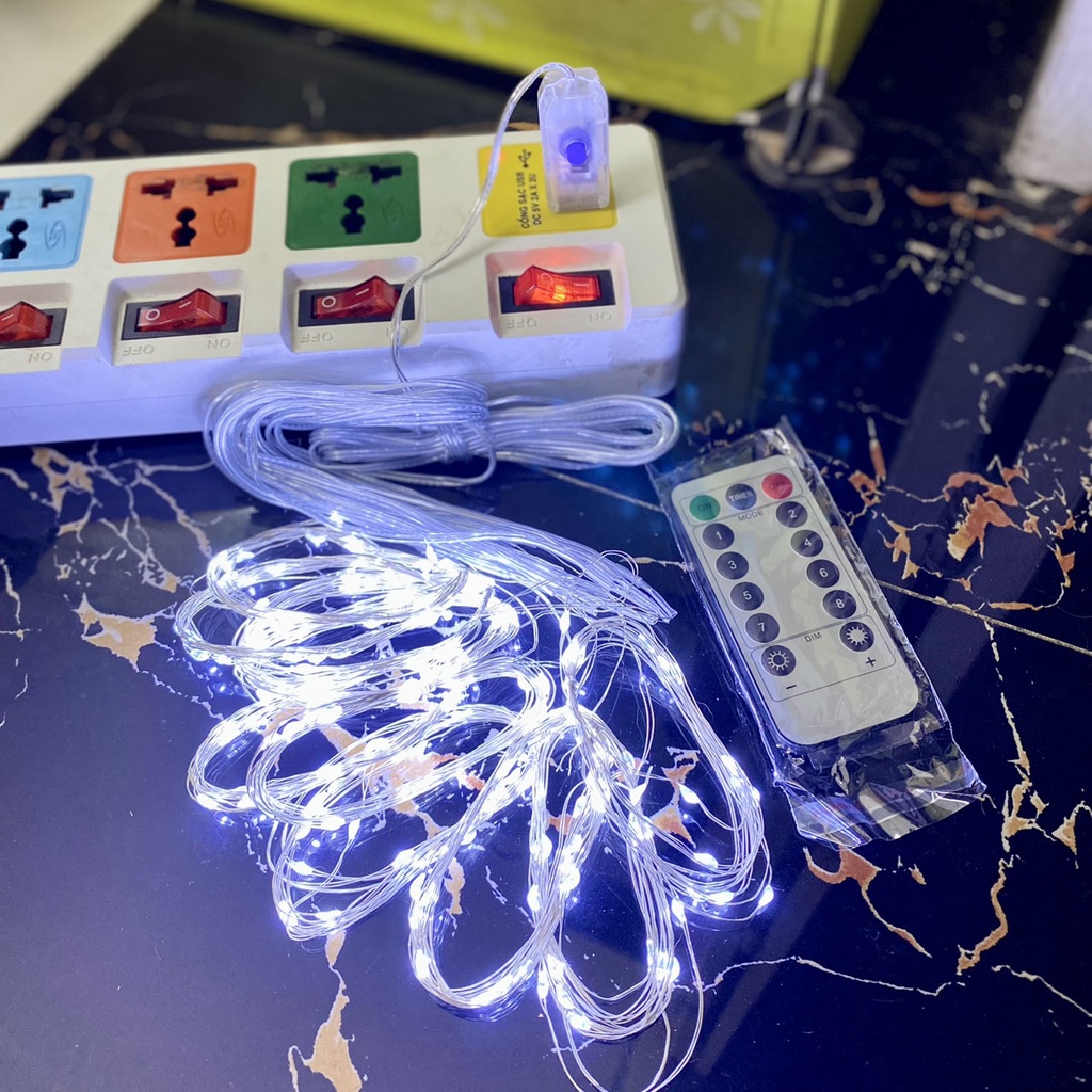 (Đầu Cắm USB) Rèm Đèn Led Đom Đóm Ngang 3 Mét, Bóng Fairy Light, Có Điều Khiển Từ Xa, Trang Trí Tiệc, Lễ Hội, Phông Nền