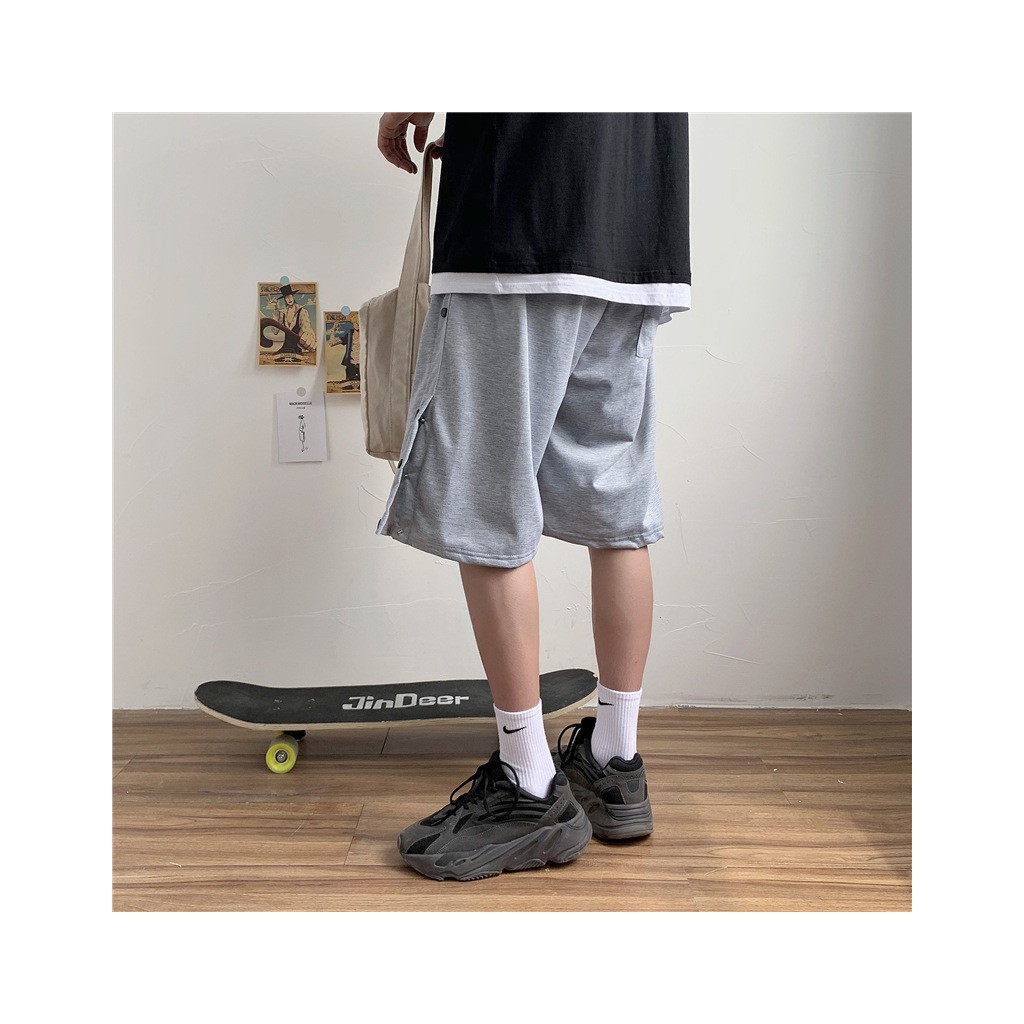 Quần short nam cúc 2 bên- xu hướng thời trang unisex mùa hè 2021QS310