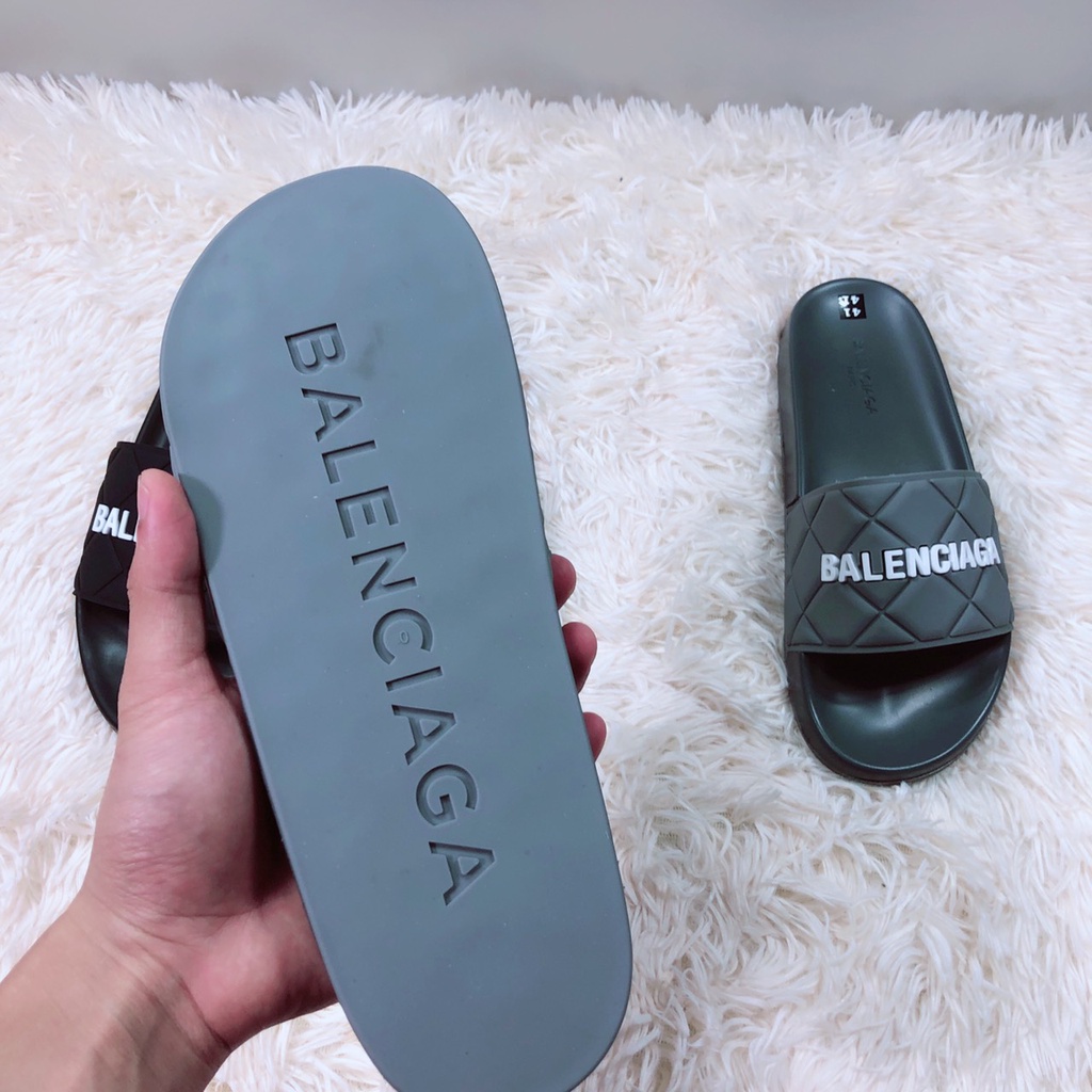 Dép nam , dép nam quai ngang quai cao su đế PU BALENCIAGA dập nổi siêu đẹp FULLBOX COPA BL39