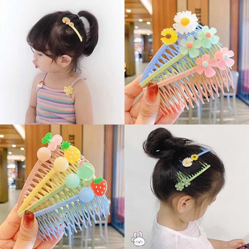 Cài tóc, xược mái cho bé gái cực xinh nhiều màu gắn phụ kiện phong cách Hàn Quốc - Selenshop