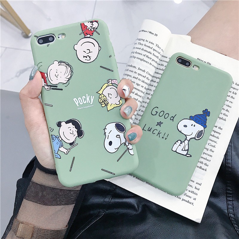 ỐP LƯNG HÌNH THỜI TRANG SNOOPY VÀ CHARLI BROWN TPU CHẤT DÀY ĐẸP - ỐP IPHONE DẺO