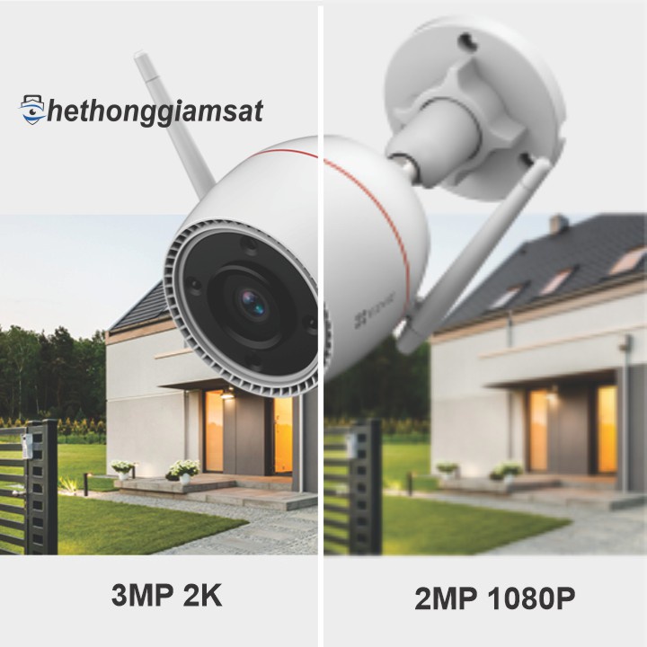 Camera Wifi Ngoài Trời EZVIZ C3TN PRO 3MP 2K, H3C 3MP 2K AI, Màu Bang Đêm, Đàm Thoại - Hàng Chính Hãng, Bảo Hành 24 Th
