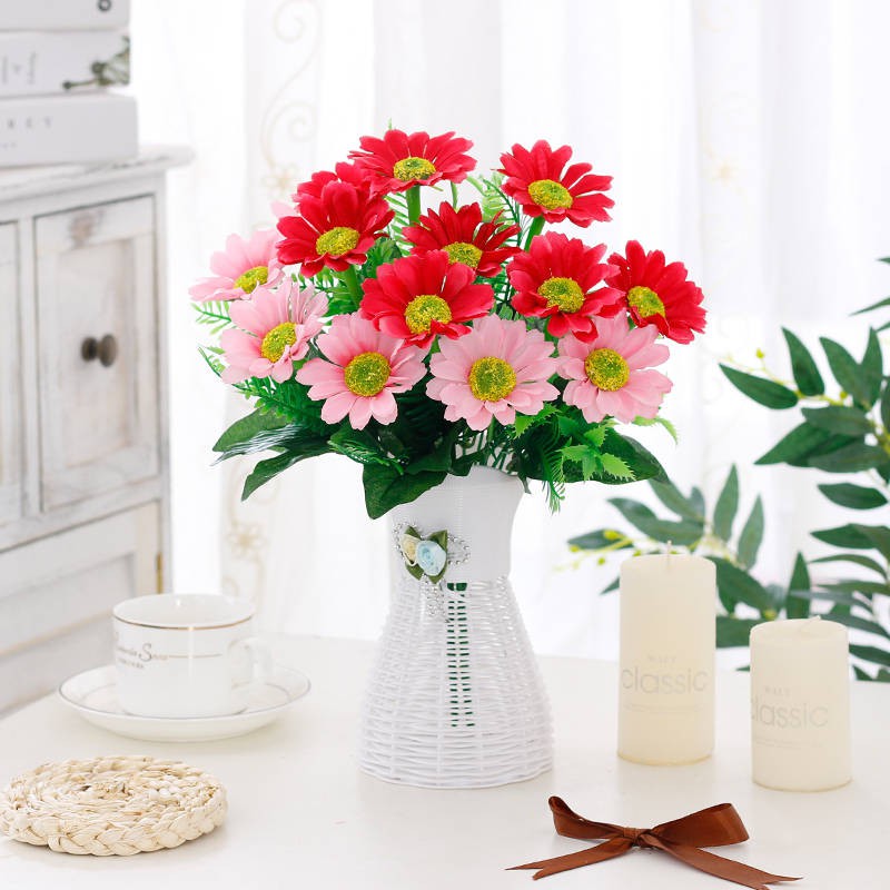 Mô phỏng hoa giả hoa bàn phòng ngủ phòng khách trang trí nội thất hoa lụa hoa tủ đồ trang trí sáng tạo thủ công mỹ nghệ