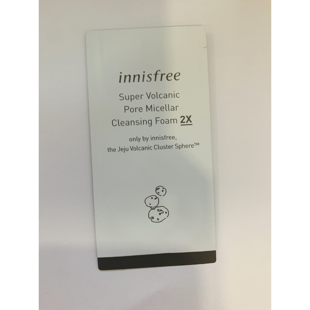 Sample Sữa Rửa Mặt Tạo Bọt Từ Tro Núi Lửa Innisfree Super Volcanic Pore Micellar Cleansing Foam 2x cocomallkbeauty