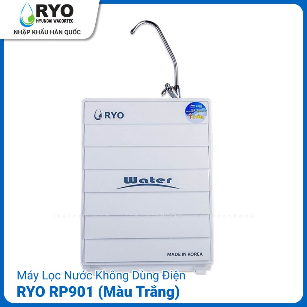 [LẮP ĐẶT ĐƠN GIẢN] Máy Lọc Nước RYO HYUNDAI RP901 - UF 5 cấp lọc, Không dùng điện - Hàng chính hãng, Nhập khẩu Hàn Quốc