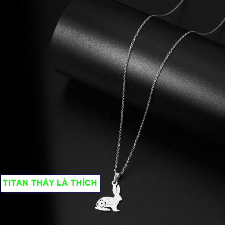 Dây chuyền nữ mạ vàng thỏ con cute - Hàng titan vàng 18k sáng bóng đẹp - Cam kết 1 đổi 1 nếu đen và gỉ sét