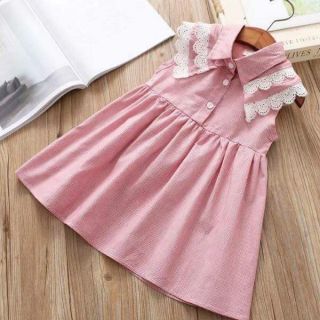 Váy xòe phối ren bé gái