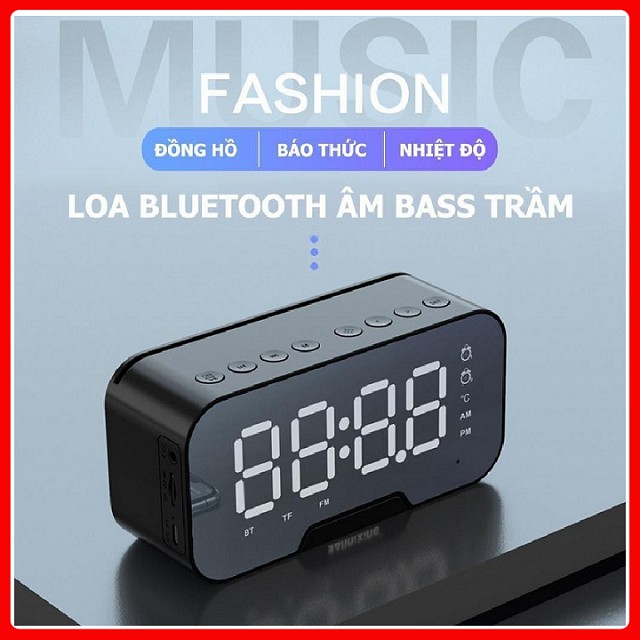 Loa nghe nhạc bluetooth Kimiso K10 có đồng hồ led Chính Hãng