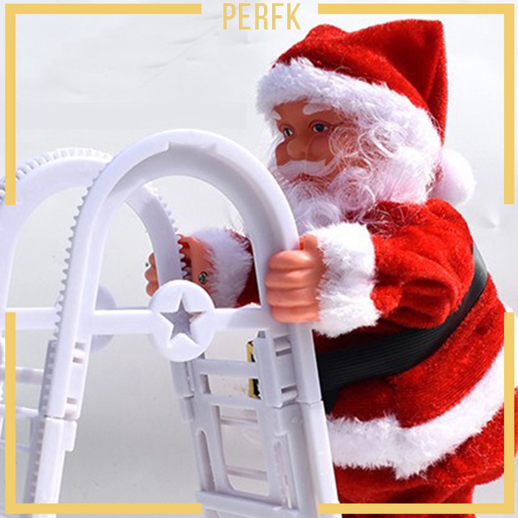 Ông già noel leo thang chữ A chạy pin trang trí Giáng sinh làm quà tặng cho bé chơi Noel