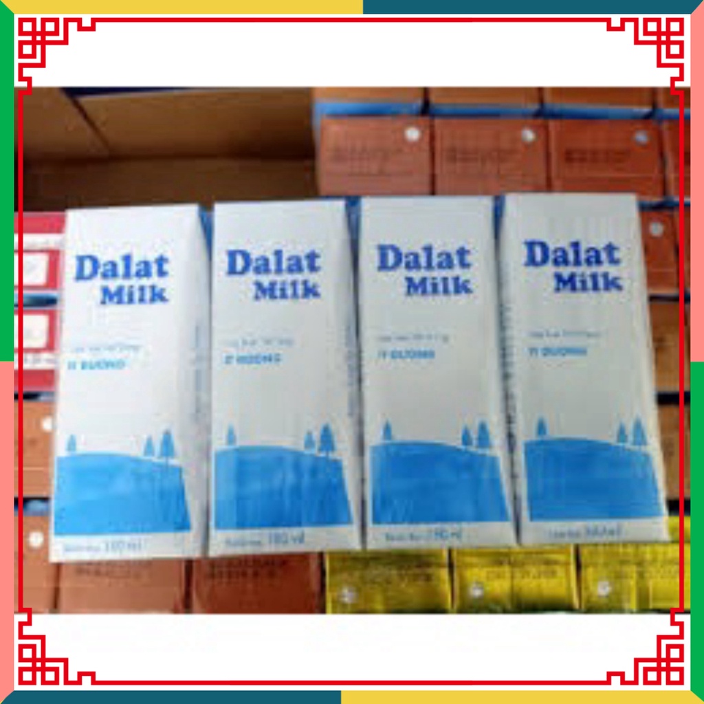 Vỉ 4 hộp sữa Dalat milk 180ml ( Đại lý Ngọc Toản)