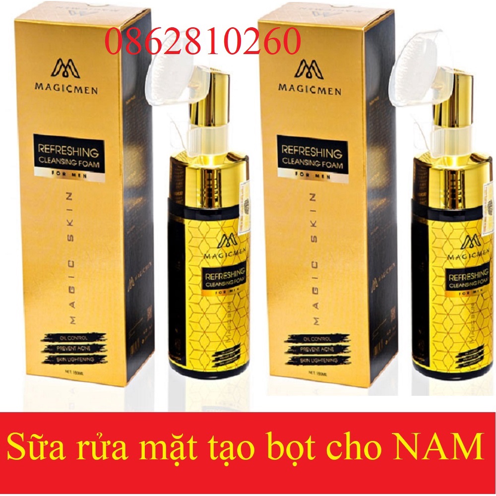 Sữa rửa mặt tạo bọt cho nam MagicMen Refreshing Cleansing Foam For Men 170ml - Magic Skin