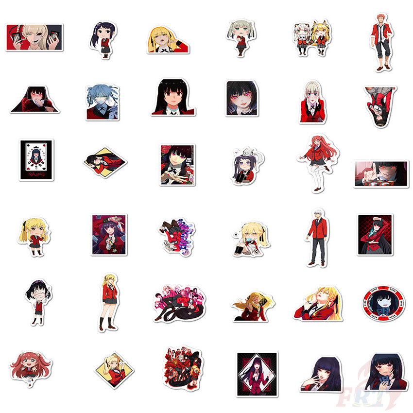 Set 100 nhãn dán Kakegurui - Series A Jabami Yumeko chống nước hợp thời trang DIY